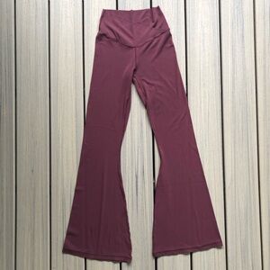 Aerie Burgundy Flare Leggings